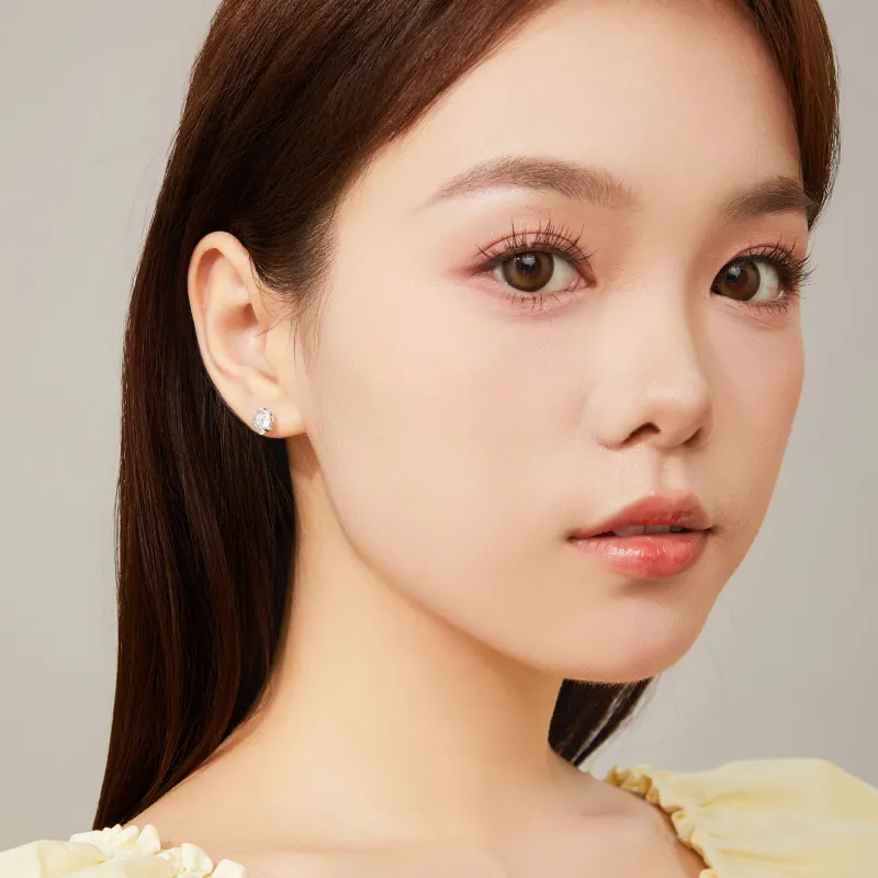 Branded Jewelry S999 Stud Earrings Women's-3