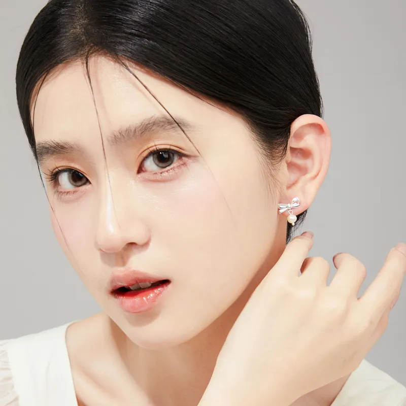 Branded Jewelry S925 Silver Stud Earrings Women's-5