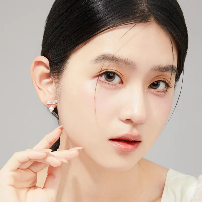 Branded Jewelry S925 Silver Stud Earrings Women's-3