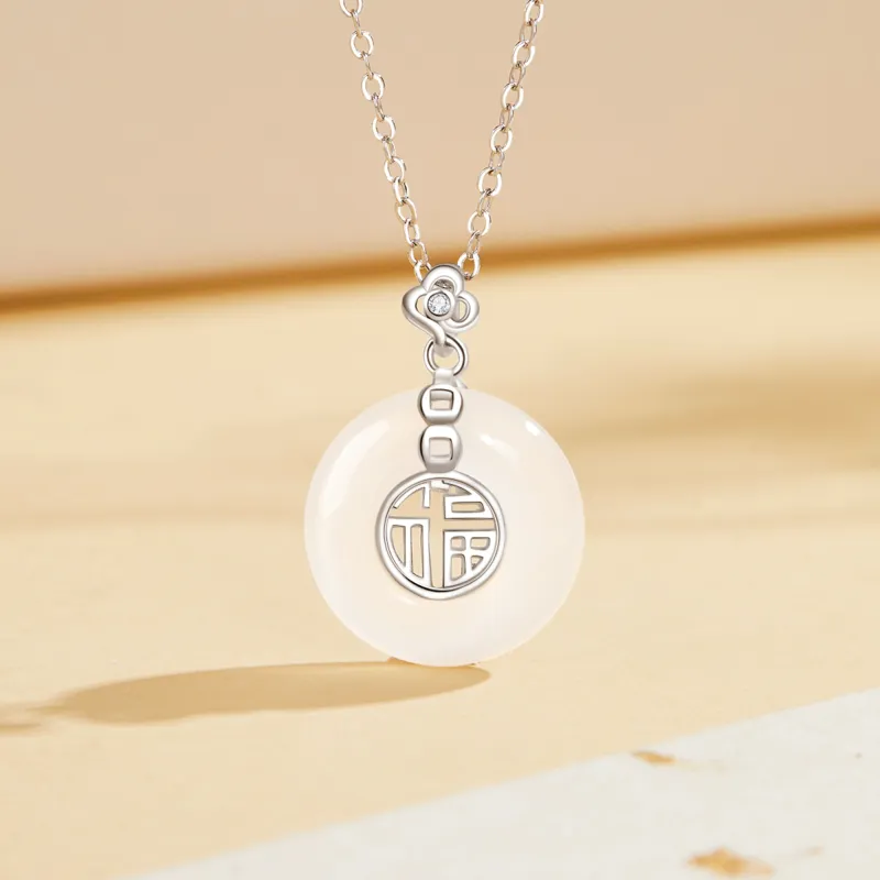 Branded Jewelry Natural Chalcedony Necklaces Women's-5