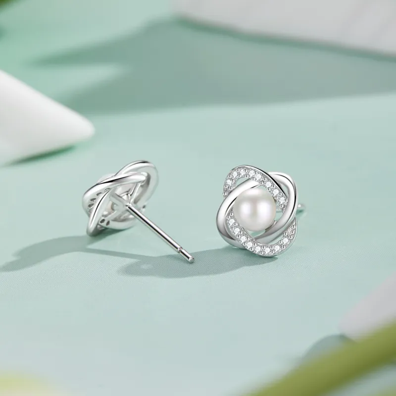 Branded Jewelry Pearl Stud Earrings Unisex-3