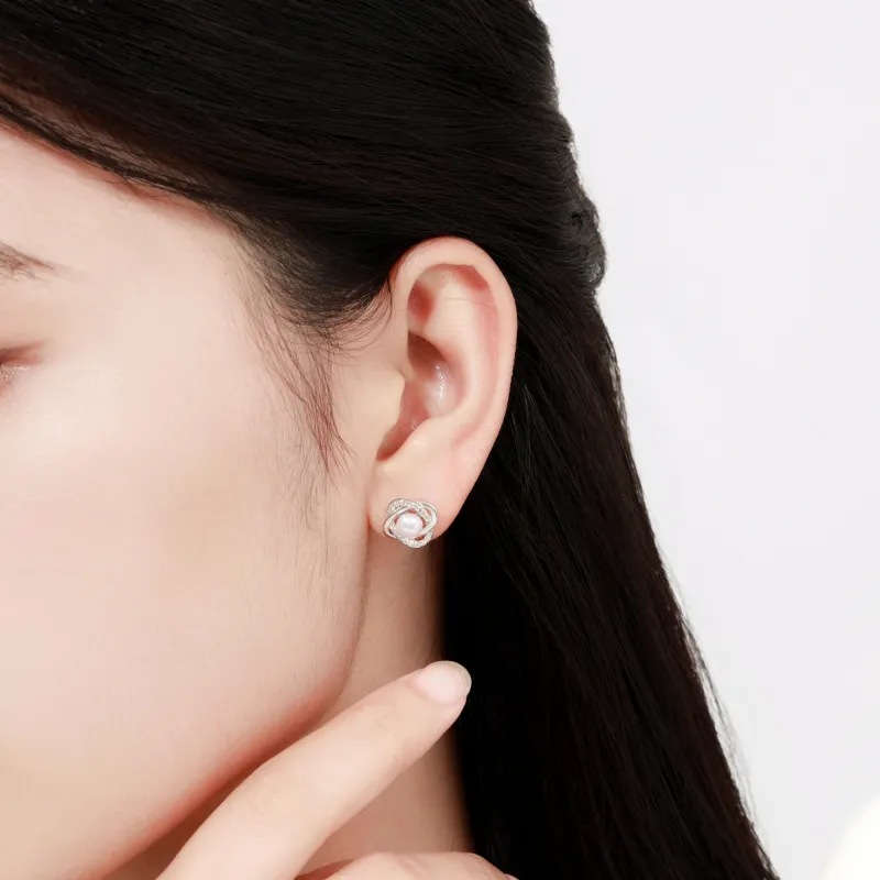 Branded Jewelry Pearl Stud Earrings Unisex-1