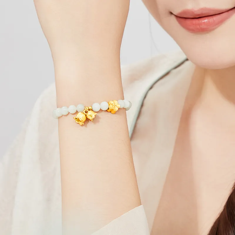 Branded Jewelry Bracelets White Jade Women's-5
