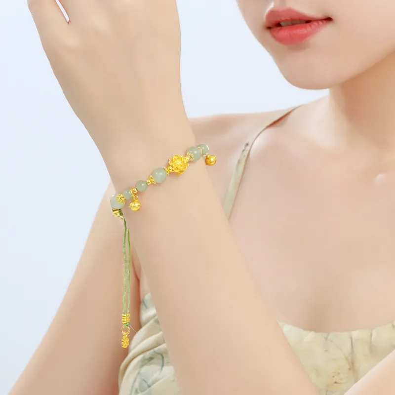 Branded Jewelry Hetian Jade Bracelets Pale Greenish White Jade Women's-3