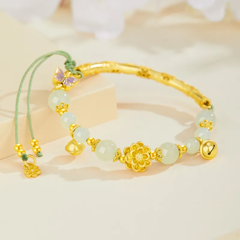 Branded Jewelry Hetian Jade Bracelets Pale Greenish White Jade Women's-4