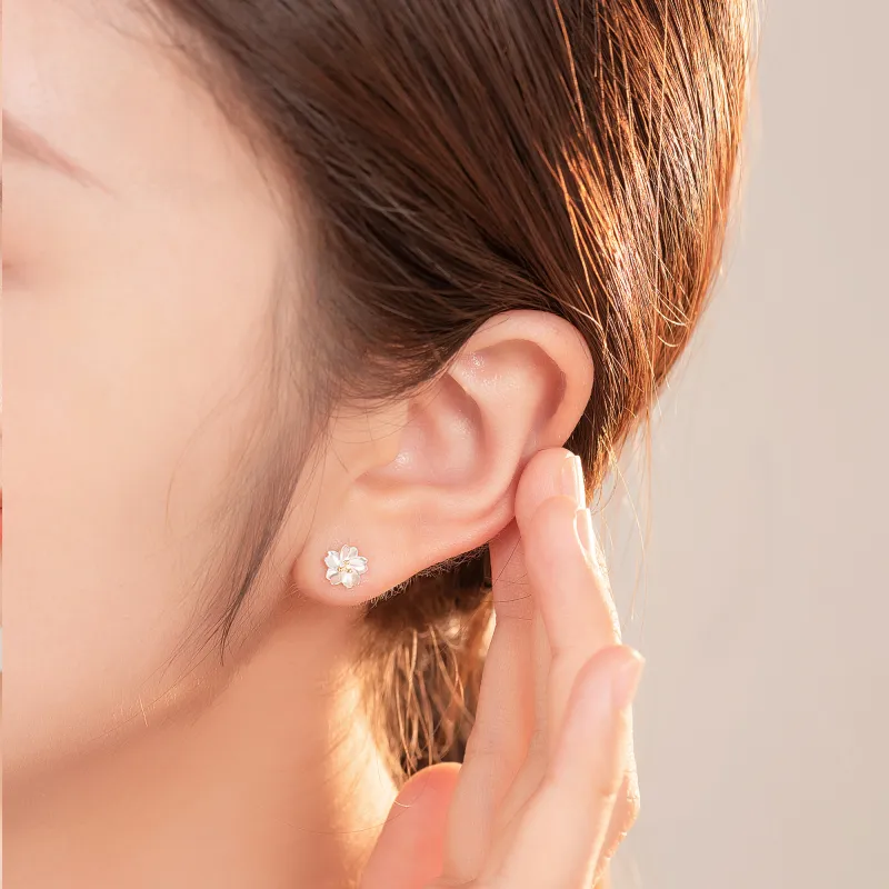 Branded Jewelry S925 Silver 1 Pair Of Stud Earrings Women's-3
