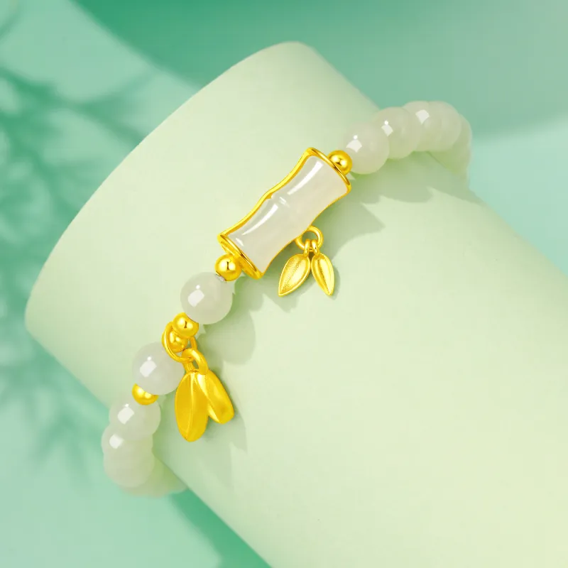 Branded Jewelry Bracelets Pale Greenish White Jade Women's-3