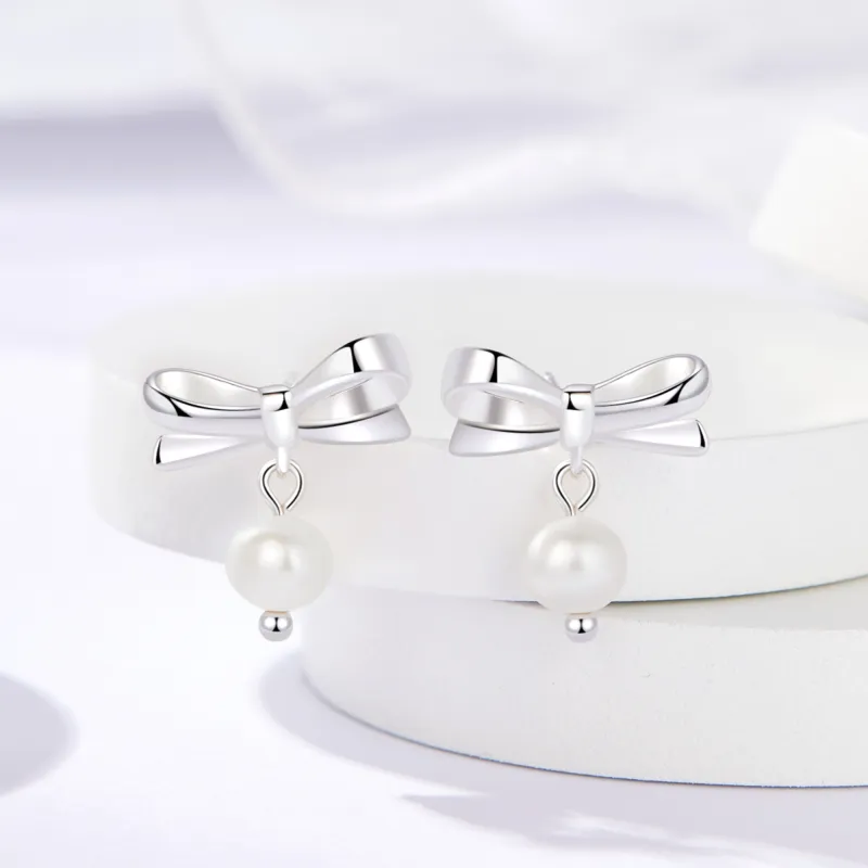 Branded Jewelry S925 Silver Stud Earrings Women's-4