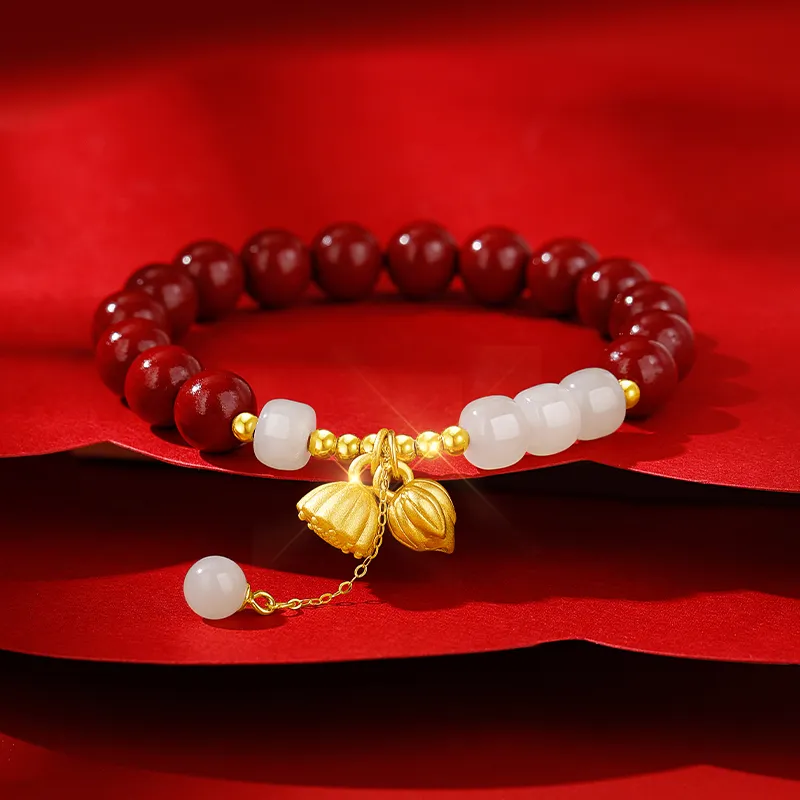 Branded Jewelry Hetian Jade Bracelets Pale Greenish White Jade Women's-1