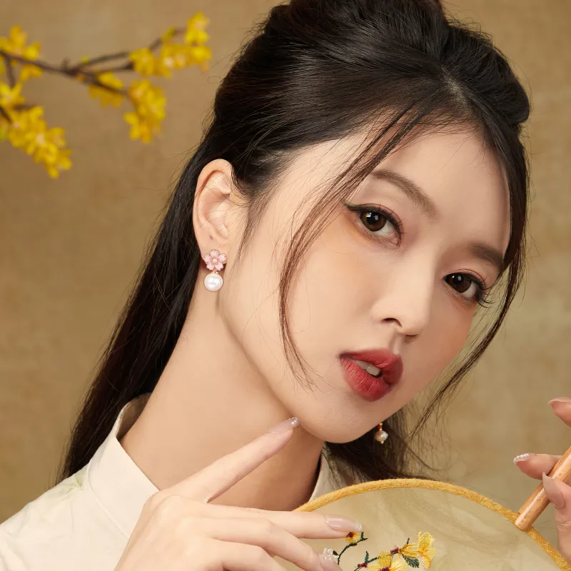 Branded Jewelry Pearl Earrings Women's-7