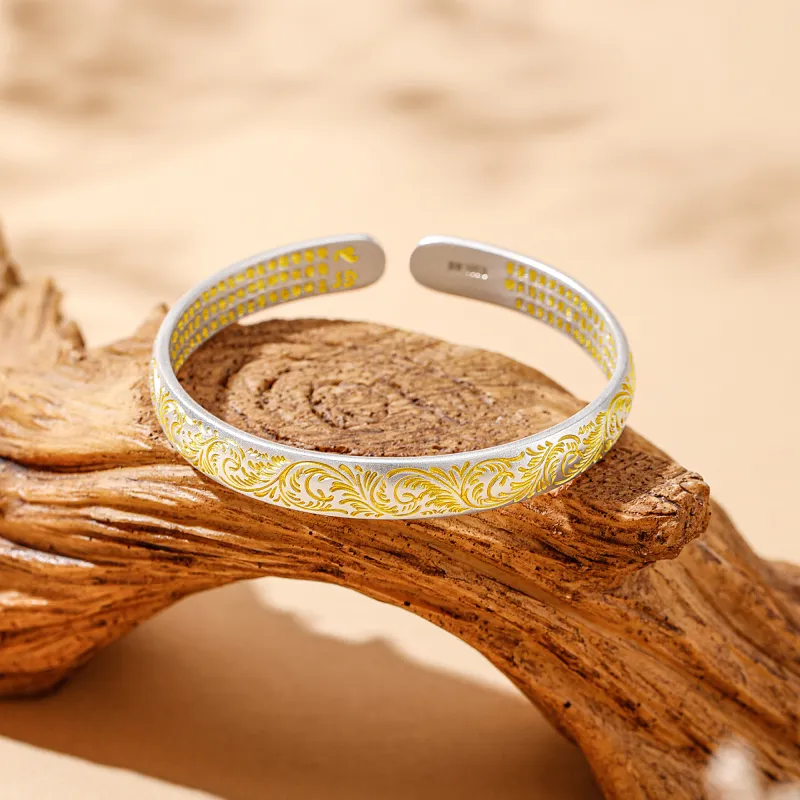 Branded Jewelry 999 Fine Silver Bangles Women's-3