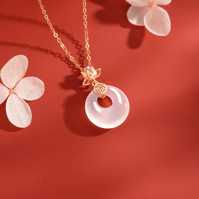 Branded Jewelry Chalcedony Jade Necklaces Women's-5