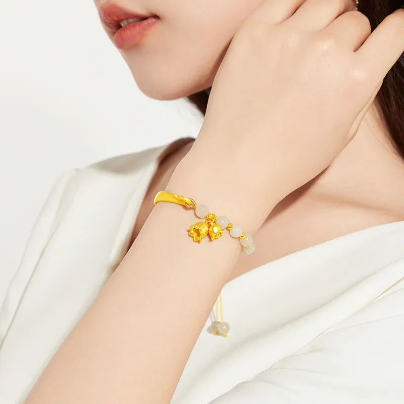 Branded Jewelry Bracelets Pale Greenish White Jade Women's-4