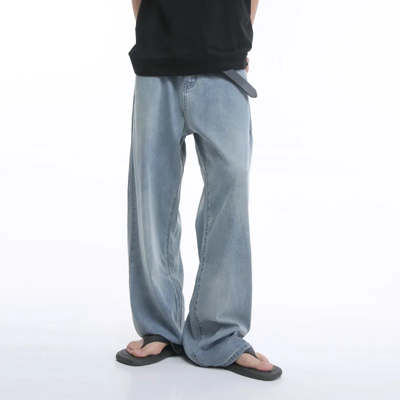 Voguo Relay Jeans Loose Fit, Straight Fit Unisex Blue-6