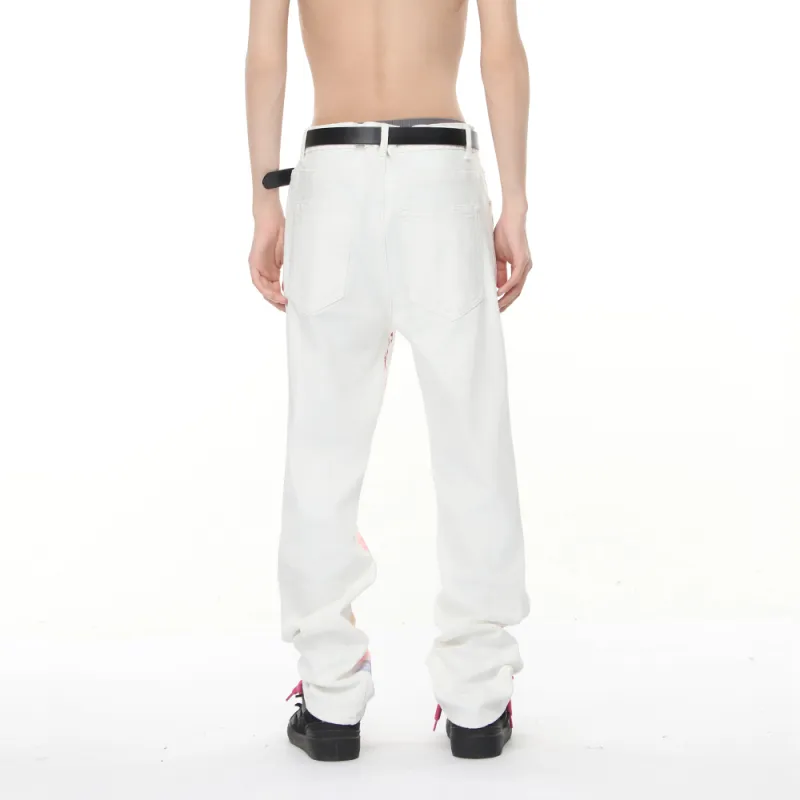 Voguo Relay Jeans Unisex Painted White-6