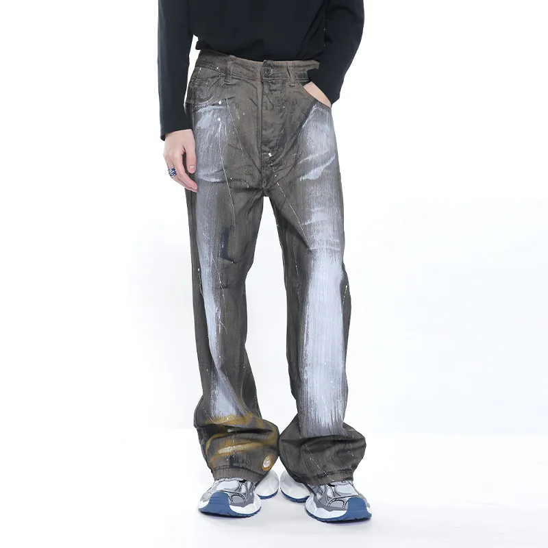 Voguo Relay Jeans Unisex Ink Brush White-5
