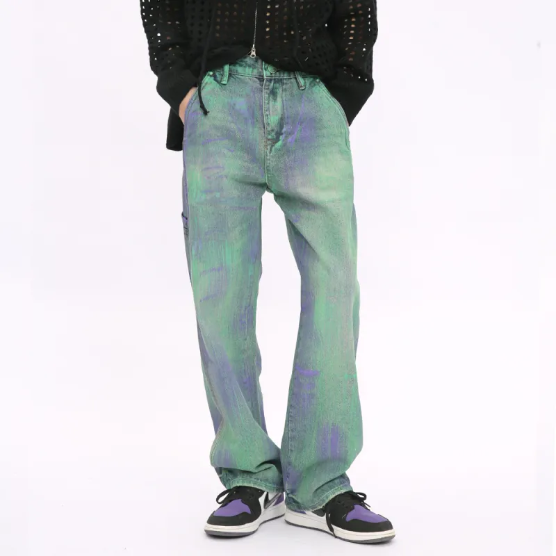 Voguo Relay Loose Fit Straight Fit Jeans Unisex-3