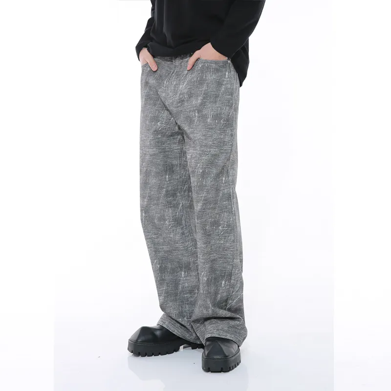 Voguo Relay Jeans Korean Style Loose Fit Straight Fit Unisex-4