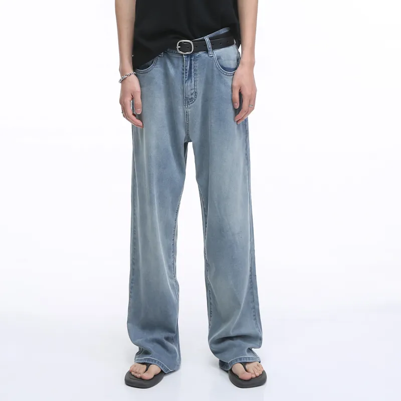 Voguo Relay Jeans Loose Fit, Straight Fit Unisex Blue-8