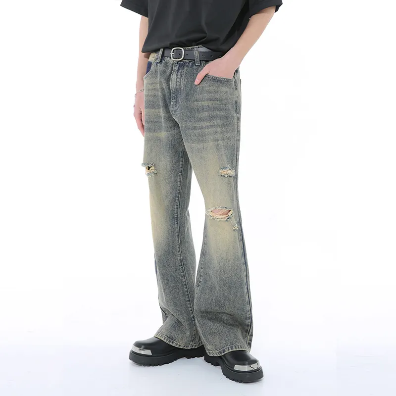 Voguo Relay Bootcut Ripped Jeans Unisex-3