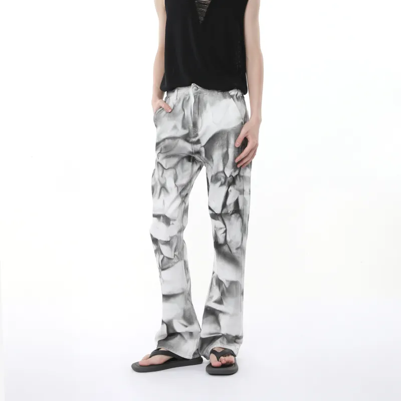 Voguo Relay Jeans Unisex Tuhao Black White-3