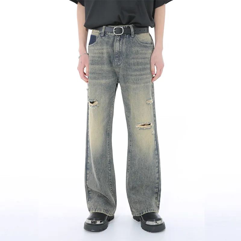 Voguo Relay Bootcut Ripped Jeans Unisex-6