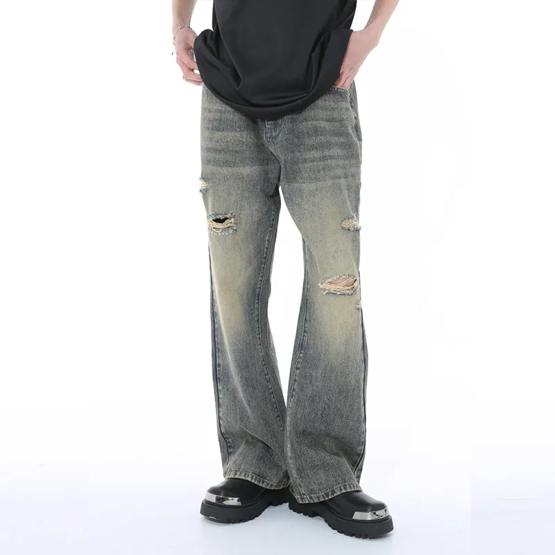Voguo Relay Bootcut Ripped Jeans Unisex-4