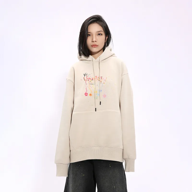 Voguo Relay Thickened And Fleece Lined Long Sleeved Sweatshirt Unisex-2
