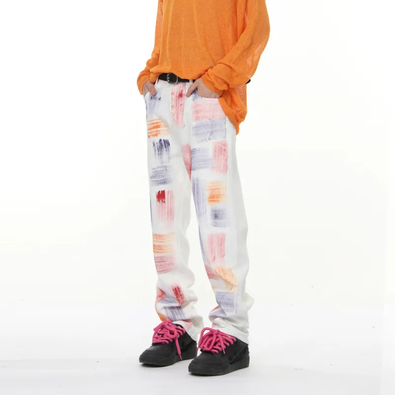 Voguo Relay Jeans Unisex Painted White-3