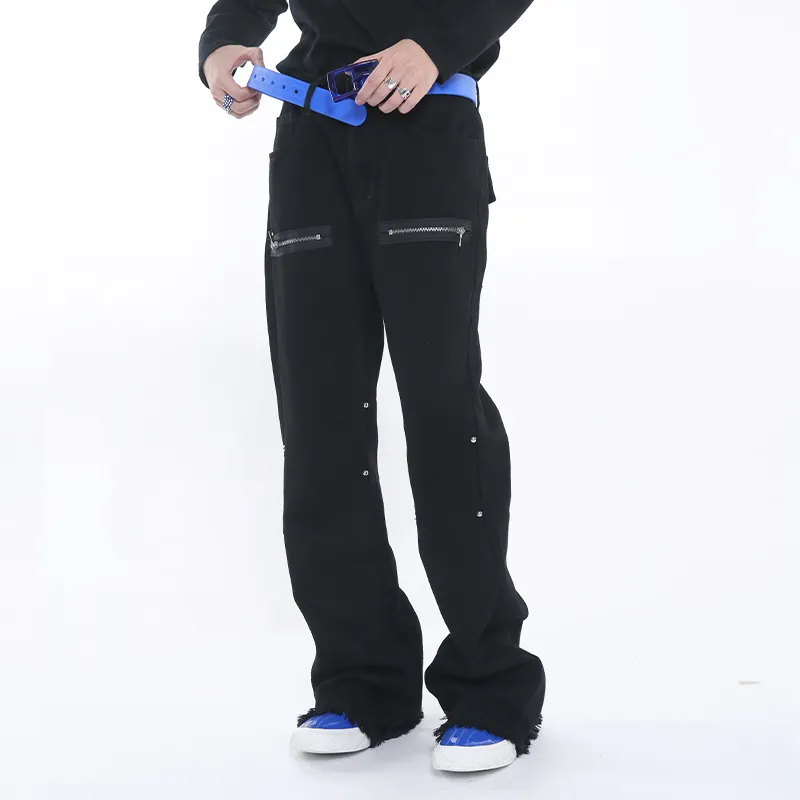 Voguo Relay Bootcut Jeans Unisex Black-2