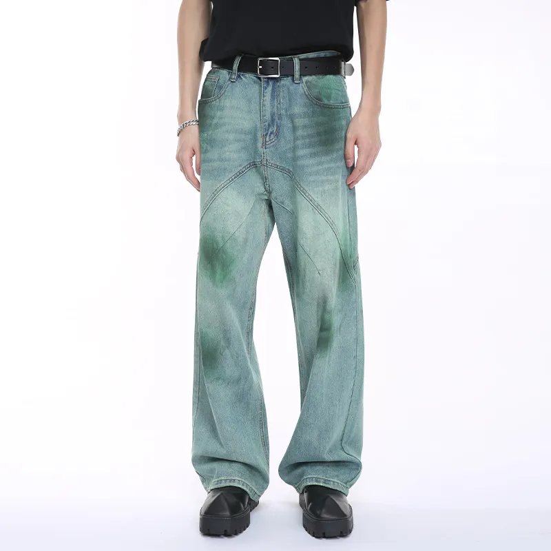 Voguo Relay Jeans Unisex Washed Blue Green-3