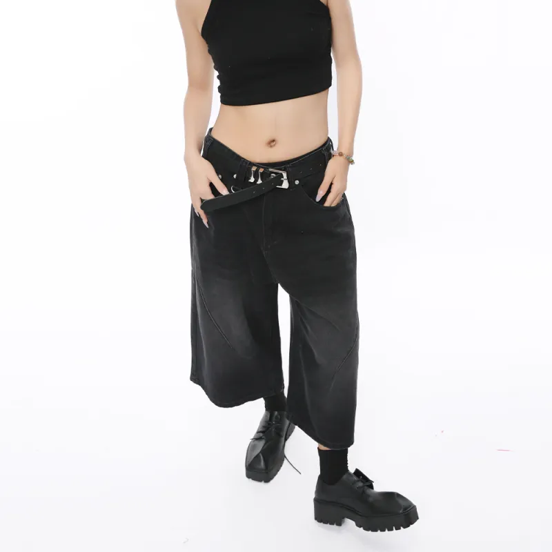 Voguo Relay 7/8 Denim Shorts Unisex-7