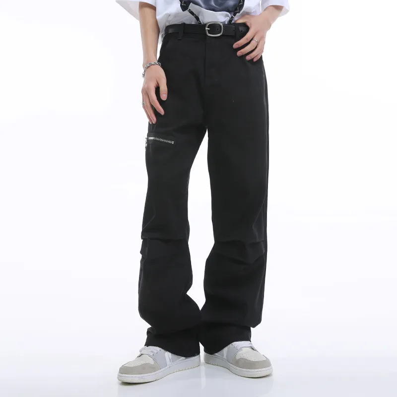 Voguo Relay 2024 Spring Summer Straight Fit Jeans Unisex Black-5