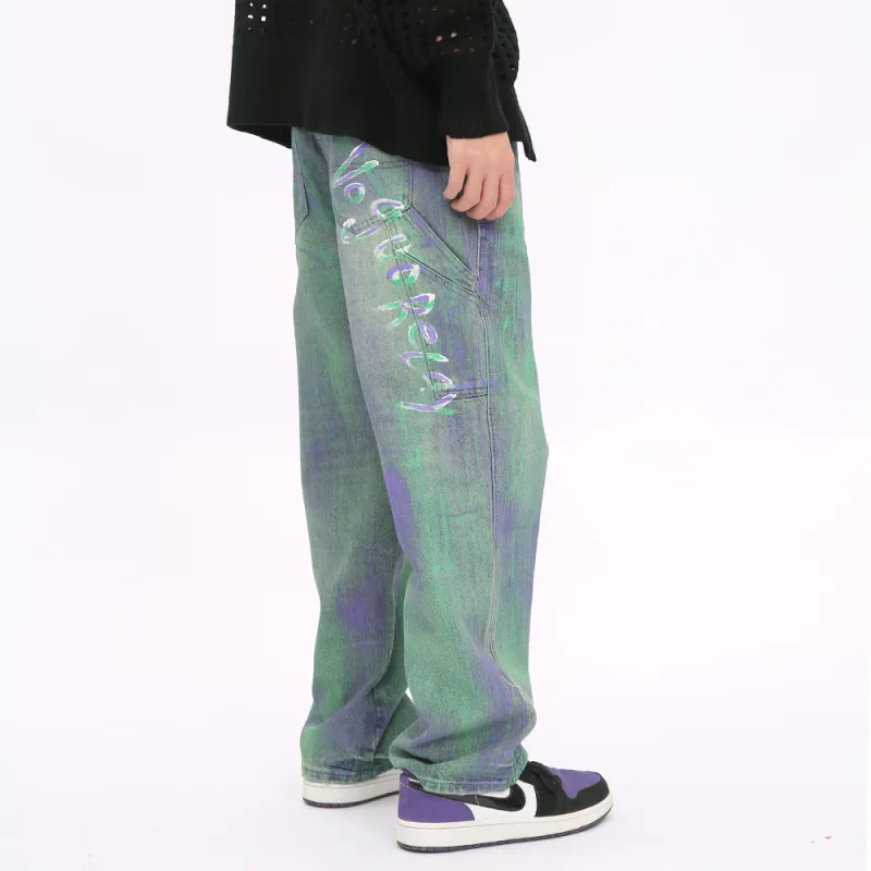 Voguo Relay Loose Fit Straight Fit Jeans Unisex-4