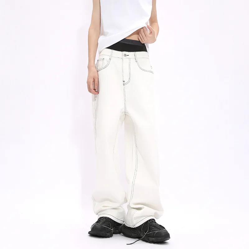 Voguo Relay Jeans Unisex Black Frame With White-5