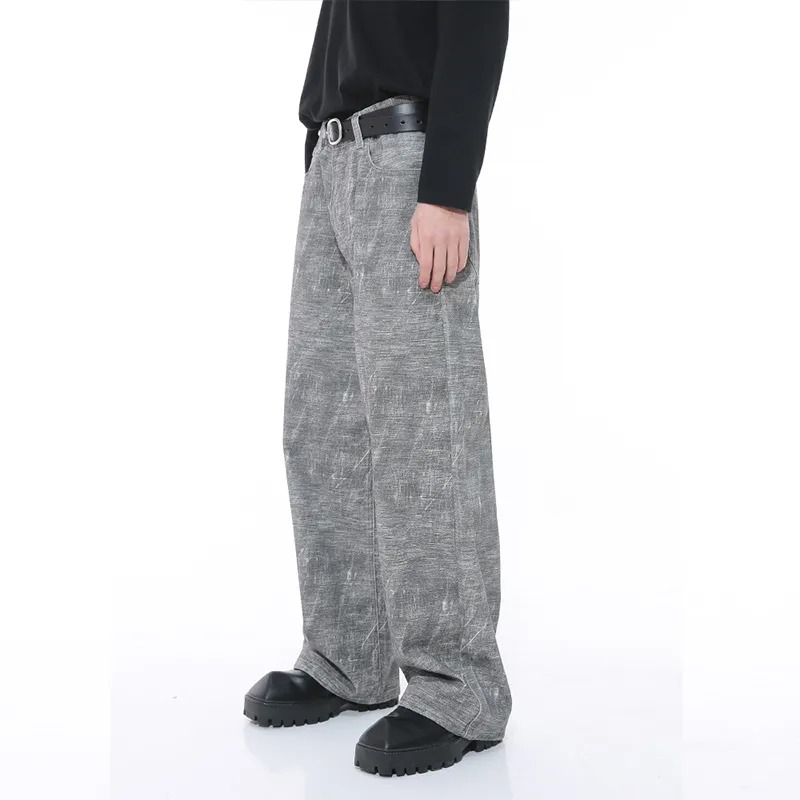Voguo Relay Jeans Korean Style Loose Fit Straight Fit Unisex-5