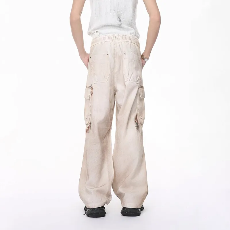 Voguo Relay Casual Pants Unisex Dirty White-3