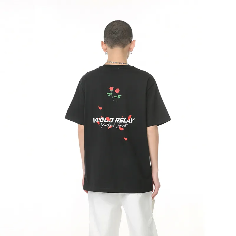 Voguo Relay T Shirt Unisex White, Black-2