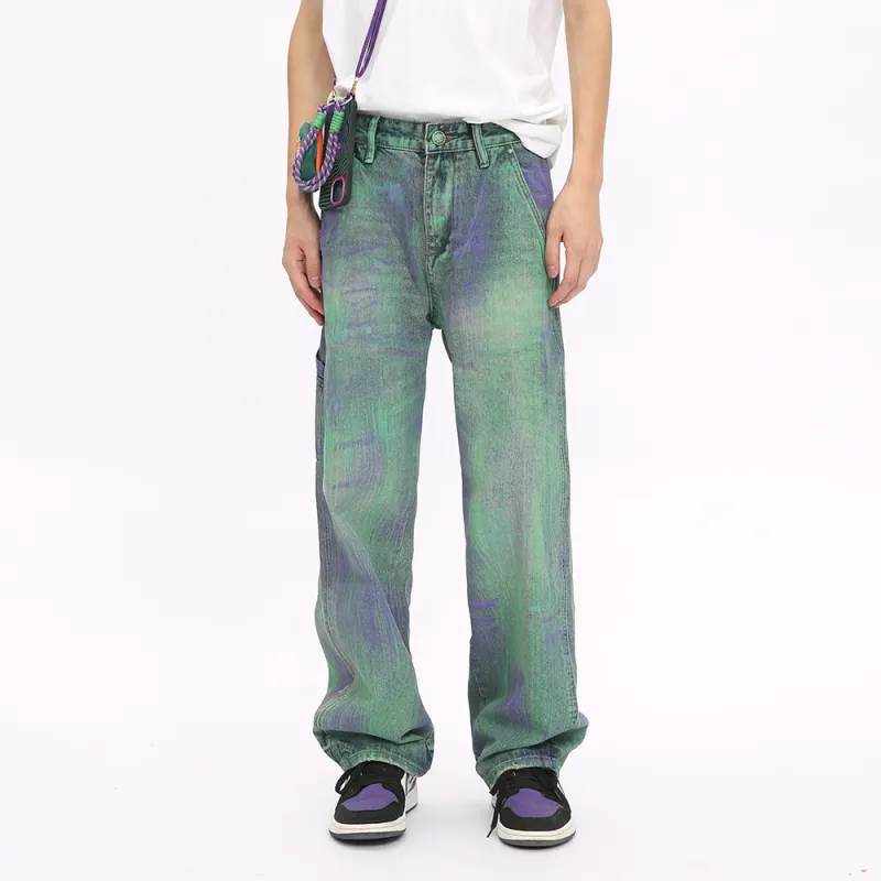 Voguo Relay Loose Fit Straight Fit Jeans Unisex-2