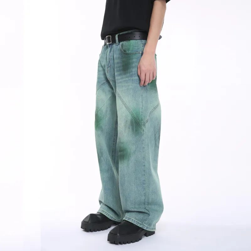 Voguo Relay Jeans Unisex Washed Blue Green-4