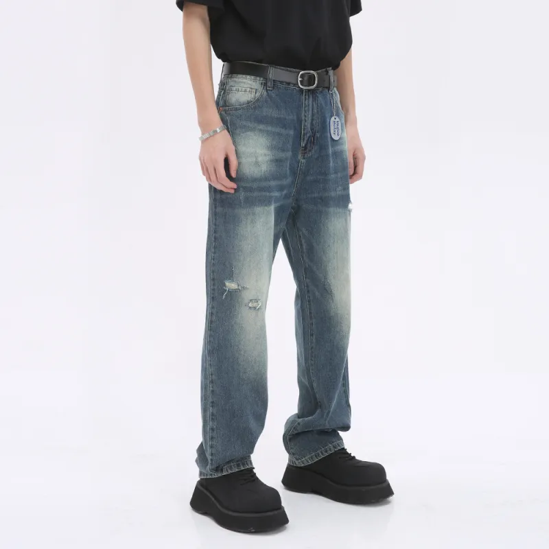 Voguo Relay 2024 Spring And Summer Mid Rise Elastic Waistband Jeans Unisex-6