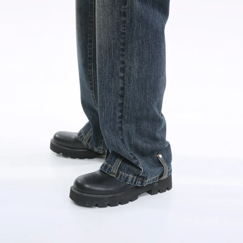 Voguo Relay 2024 Spring Summer Bootcut Jeans Unisex Vintage Blue-5