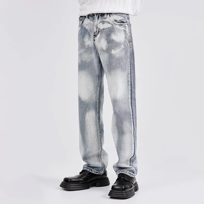 Voguo Relay Jeans Unisex Blue White-5