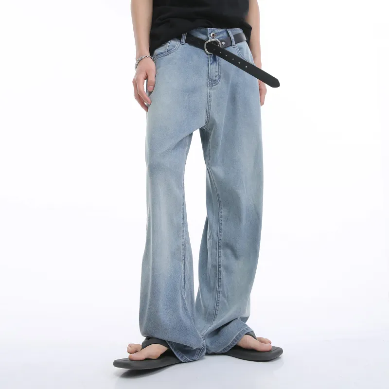 Voguo Relay Jeans Loose Fit, Straight Fit Unisex Blue-5