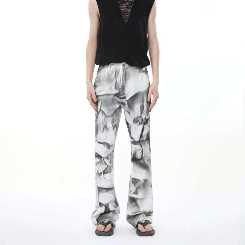 Voguo Relay Jeans Unisex Tuhao Black White-2