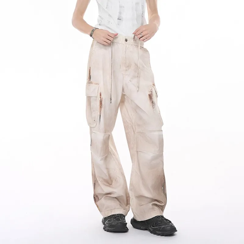 Voguo Relay Casual Pants Unisex Dirty White-2
