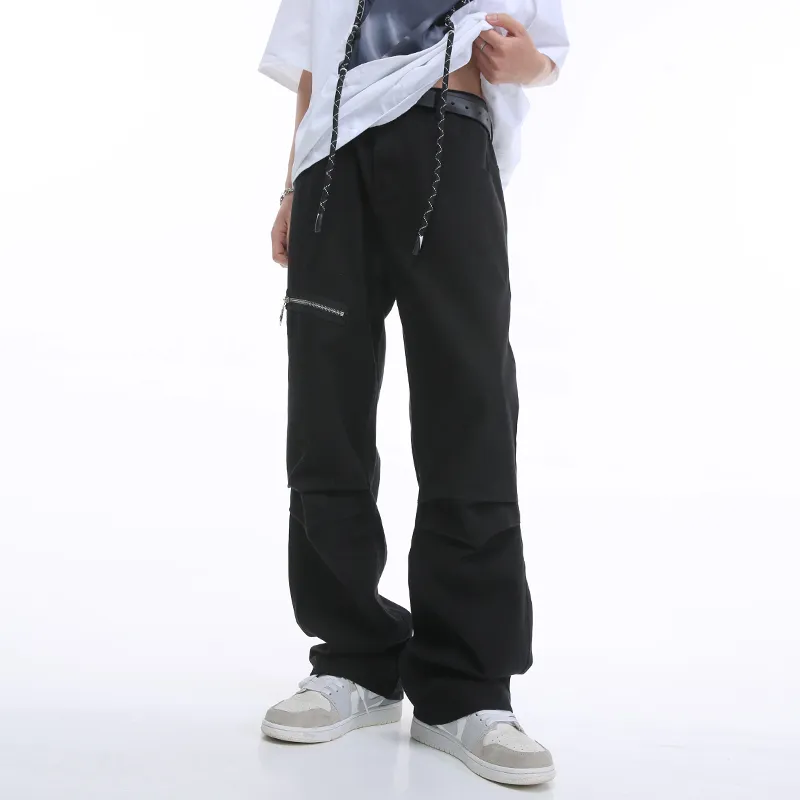 Voguo Relay 2024 Spring Summer Straight Fit Jeans Unisex Black-2