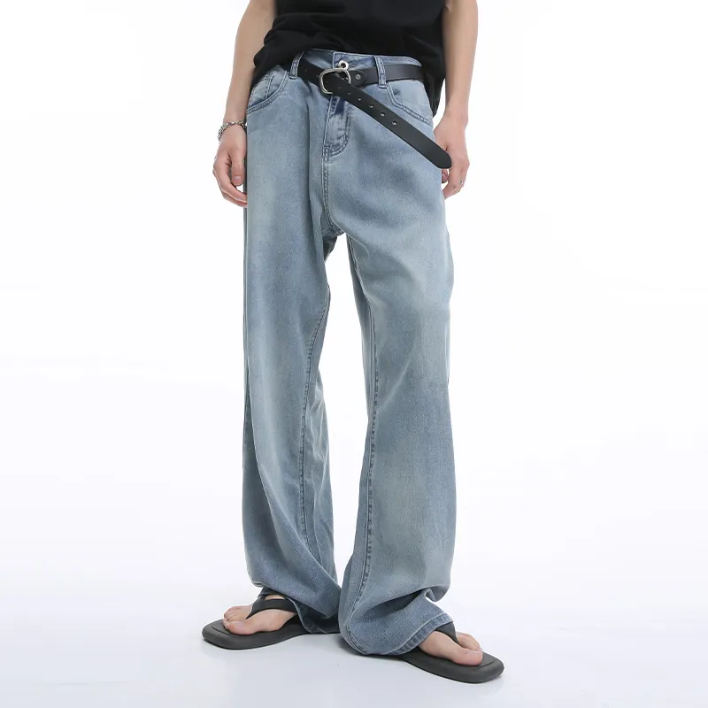 Voguo Relay Jeans Loose Fit, Straight Fit Unisex Blue-4