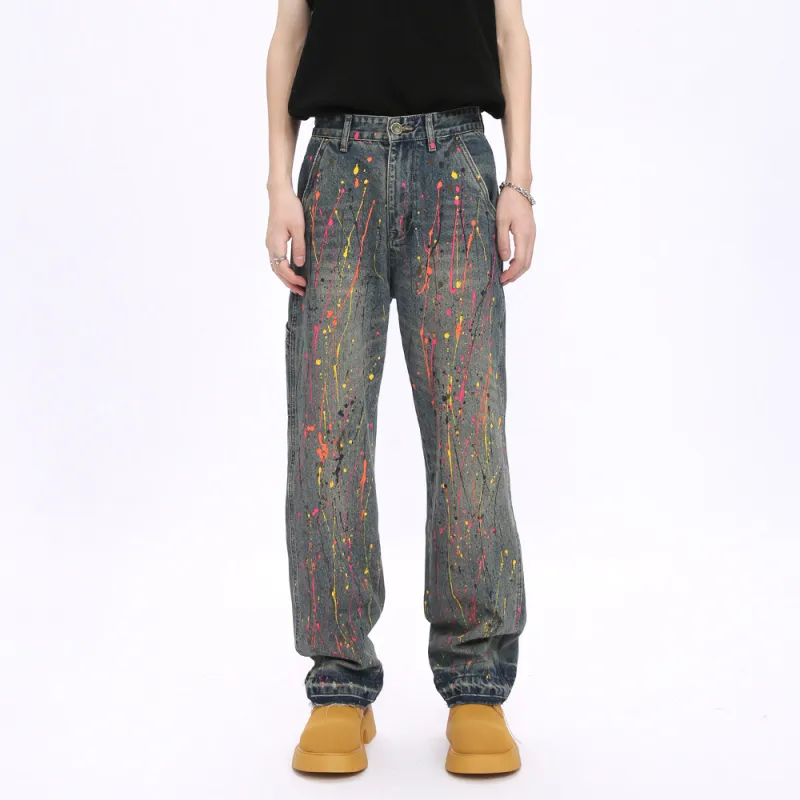 Voguo Relay Loose Fit Straight Fit Jeans Unisex-3