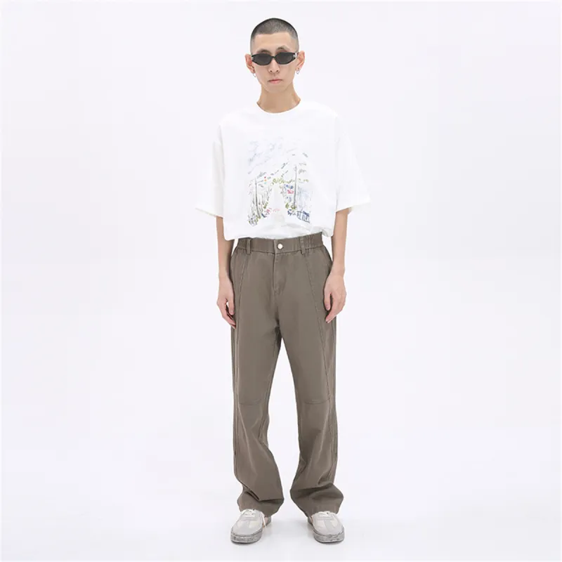 Voguo Relay Casual Pants Unisex Khaki-2
